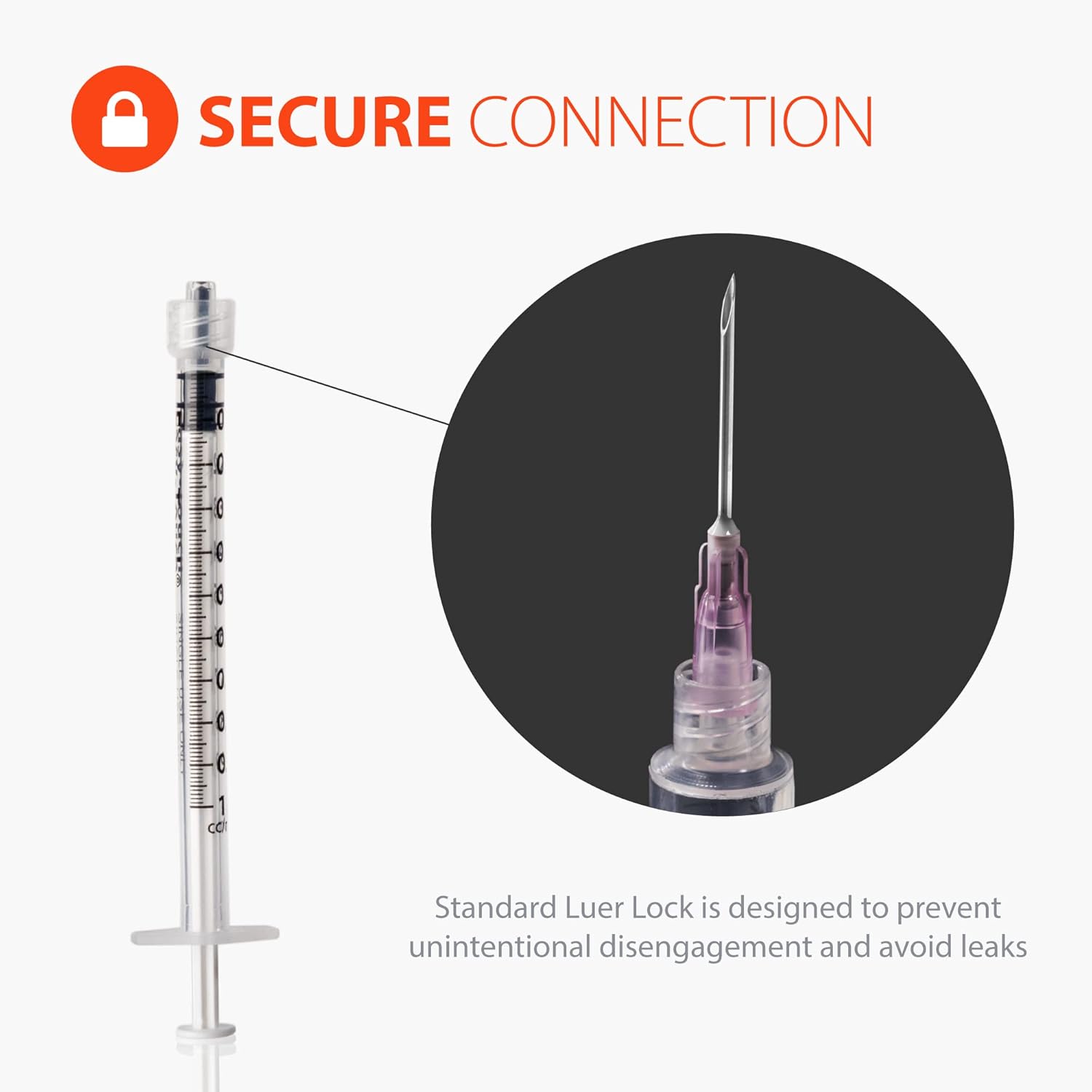 Luer Lock Barrel secure connection